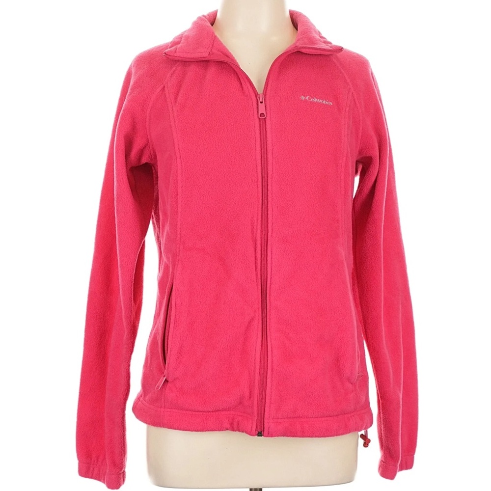 Columbia Fleece Pink Zip-Up Jacket Size Large 14/16